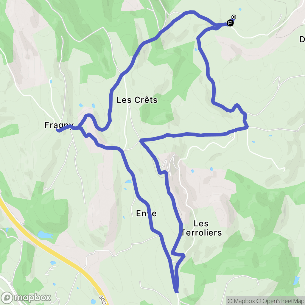 Neaux : carte du parcours de randonnée - France