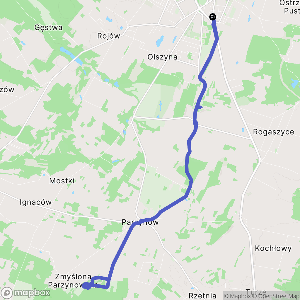 Ostrzeszów: mapa trasy - Poland