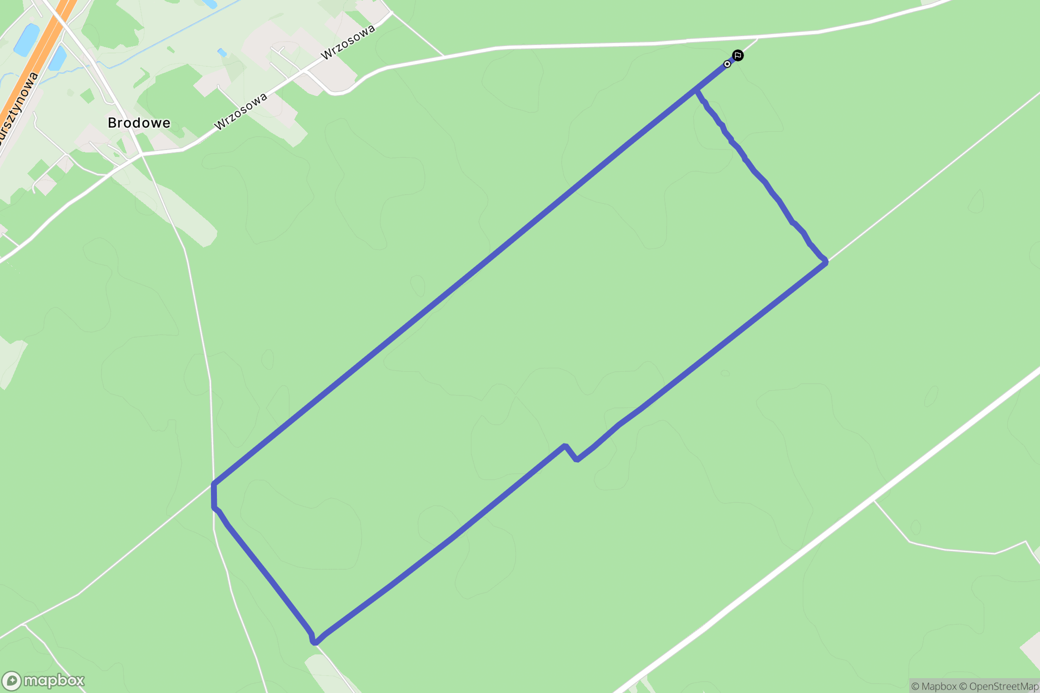 Radomsko: mapa trasy - Poland