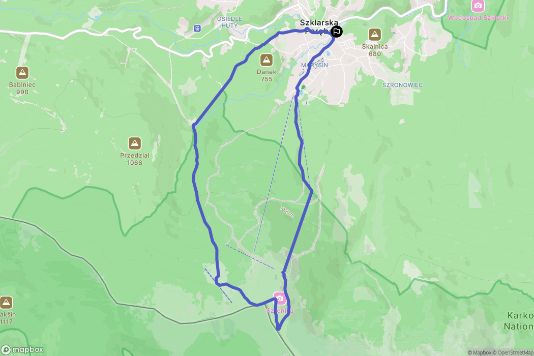Szklarska Poręba: mapa trasy - Poland