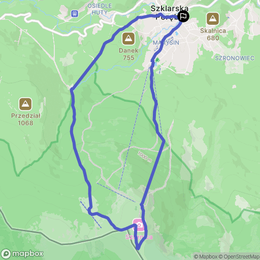 Szklarska Poręba: mapa trasy - Poland