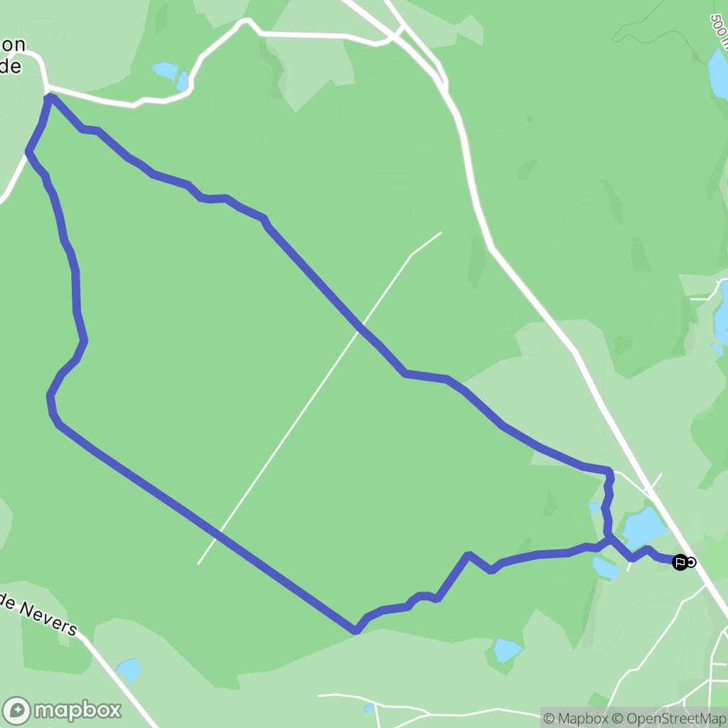 Saulieu : carte du parcours de randonnée - France