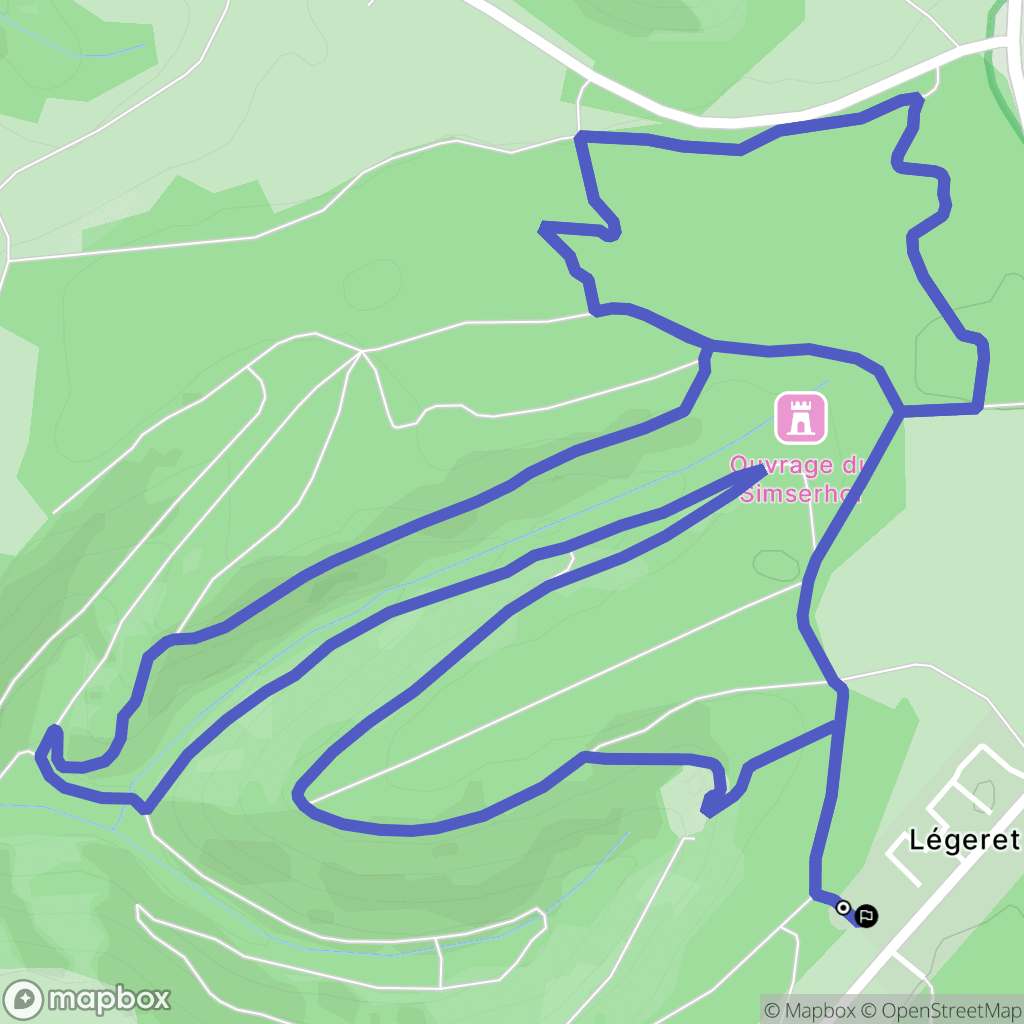 Siersthal : carte du parcours de randonnée - France