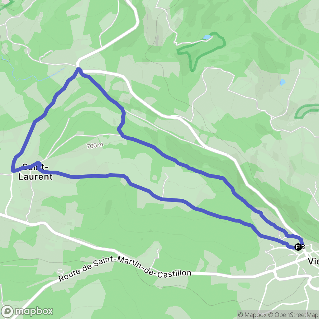 Viens : carte du parcours de randonnée - France