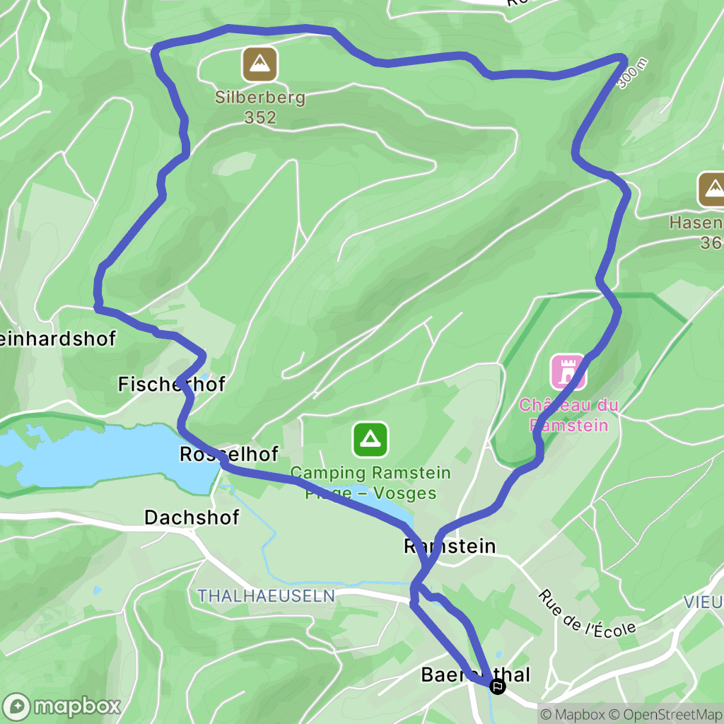 Baerenthal : carte du parcours de randonnée - France