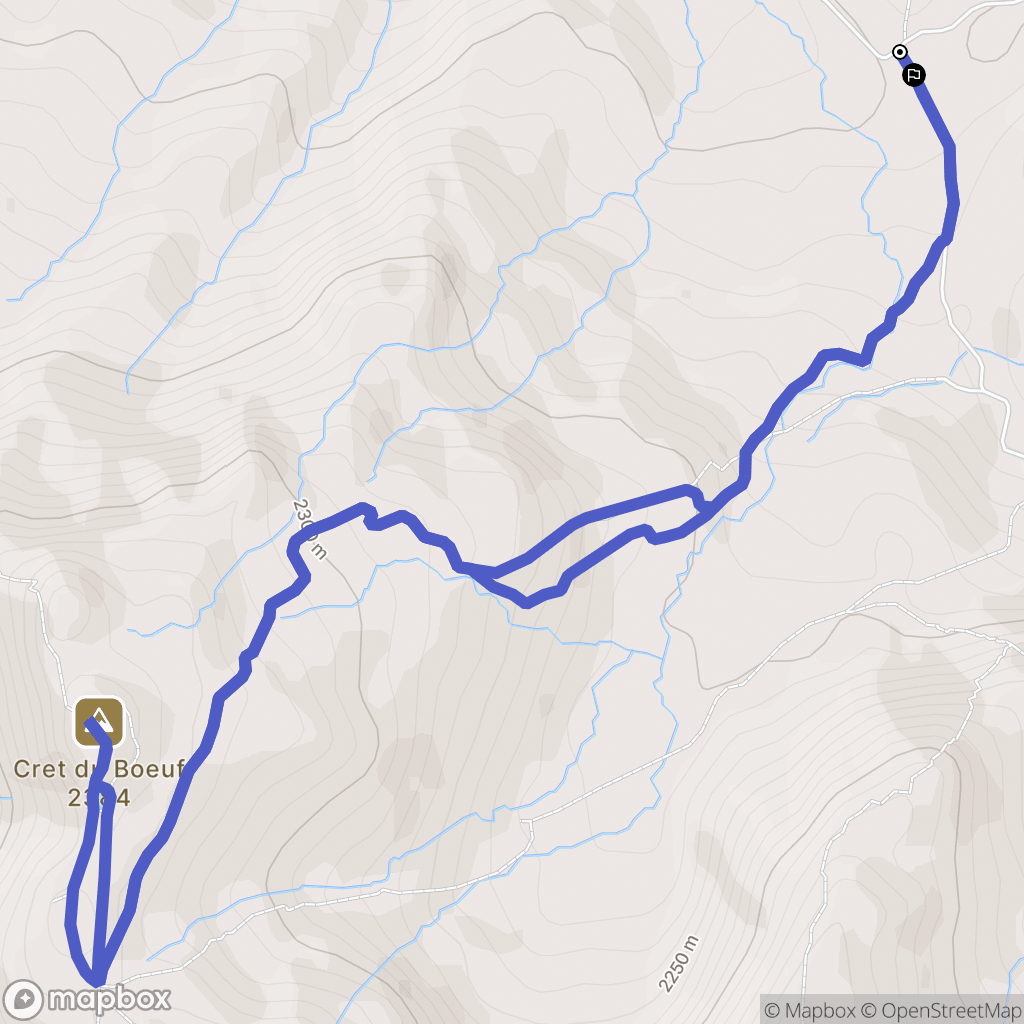 Aime-la-Plagne : carte du parcours de randonnée - France