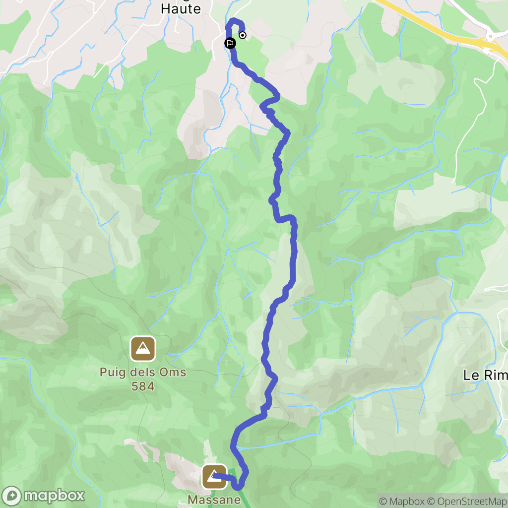 Argelès-sur-Mer : carte du parcours de randonnée - France