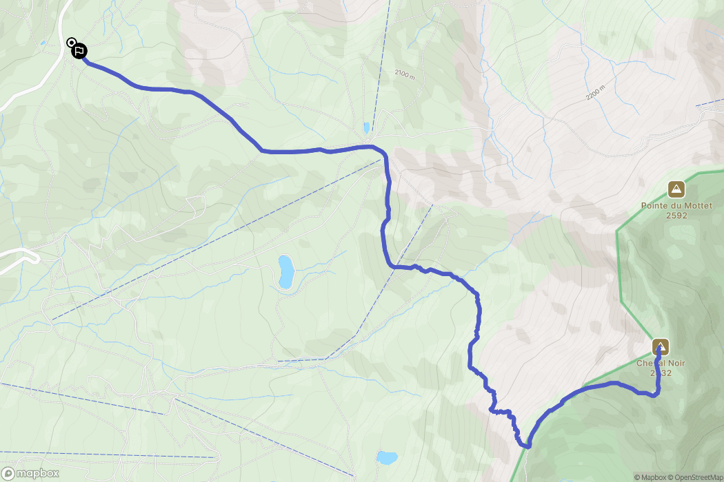 Saint-François-Longchamp : carte du parcours de randonnée - France