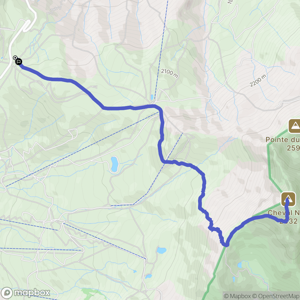 Saint-François-Longchamp : carte du parcours de randonnée - France