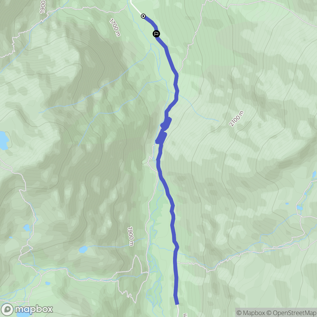 Auzat : carte du parcours de randonnée - France