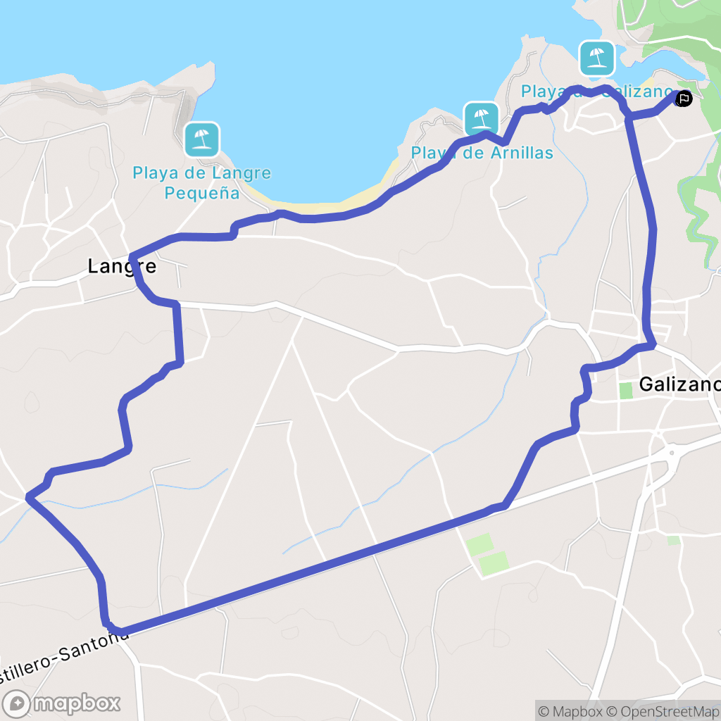 : carte du parcours de randonnée - Spain