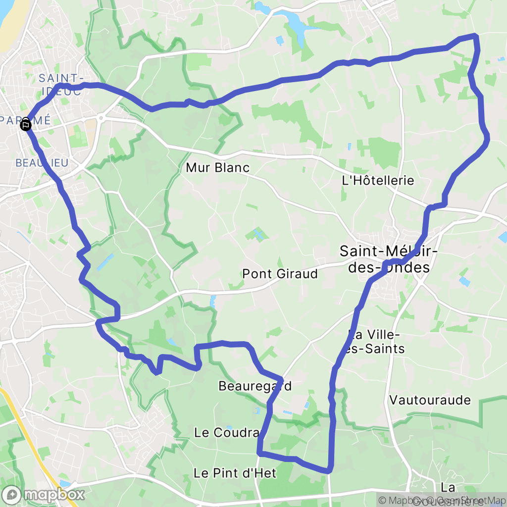 Saint-Malo : carte du parcours de randonnée - France