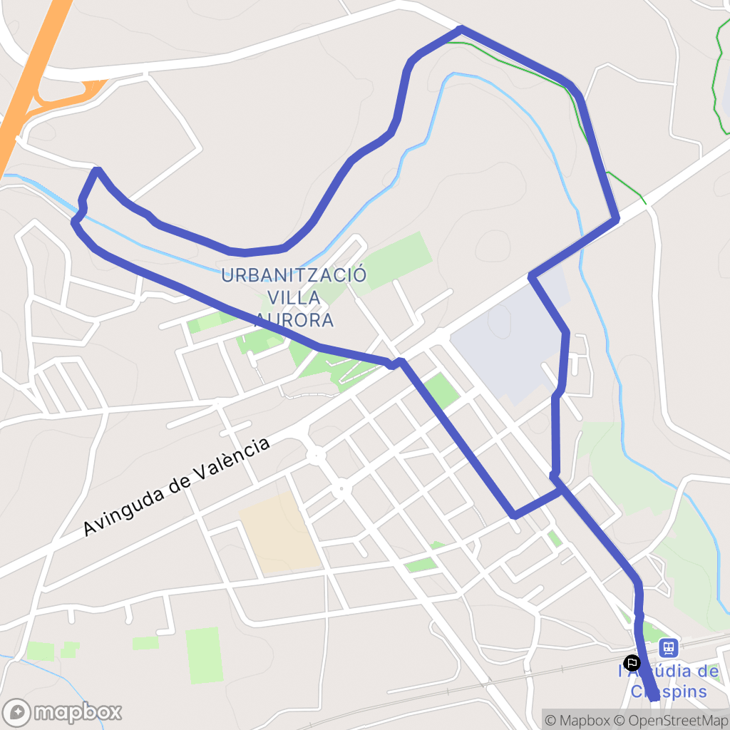 Canals : carte du parcours de randonnée - Spain
