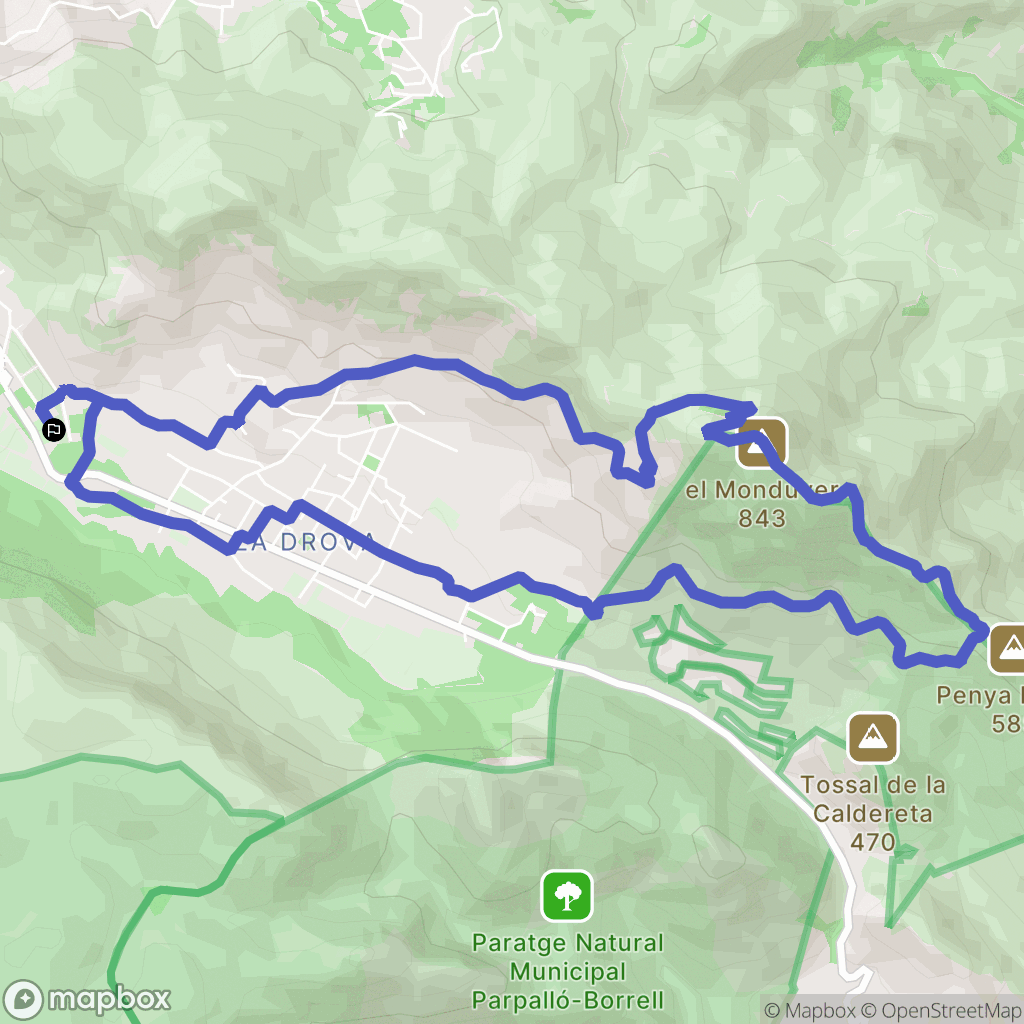 Barx : carte du parcours de randonnée - Spain
