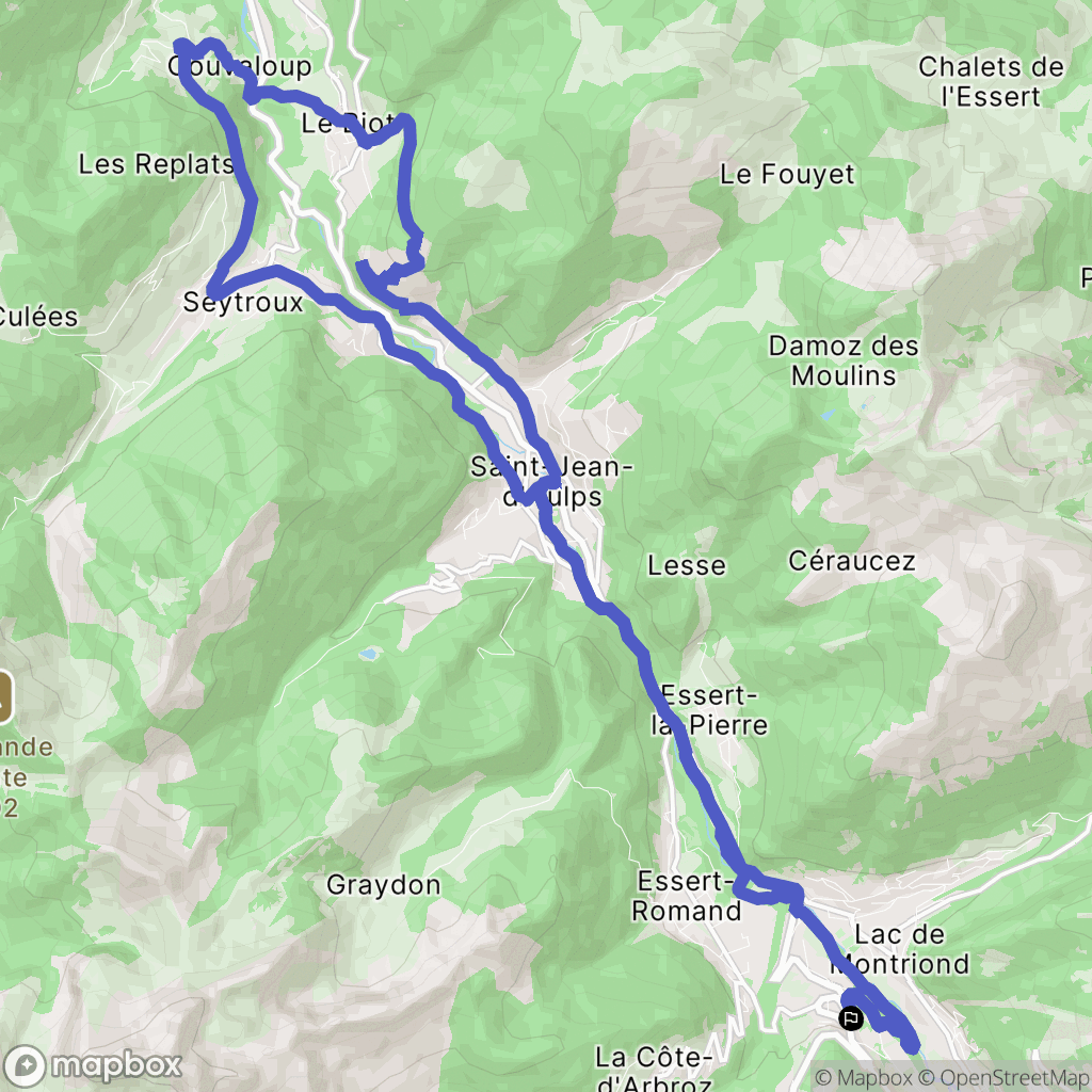 Morzine : carte du parcours de randonnée - France