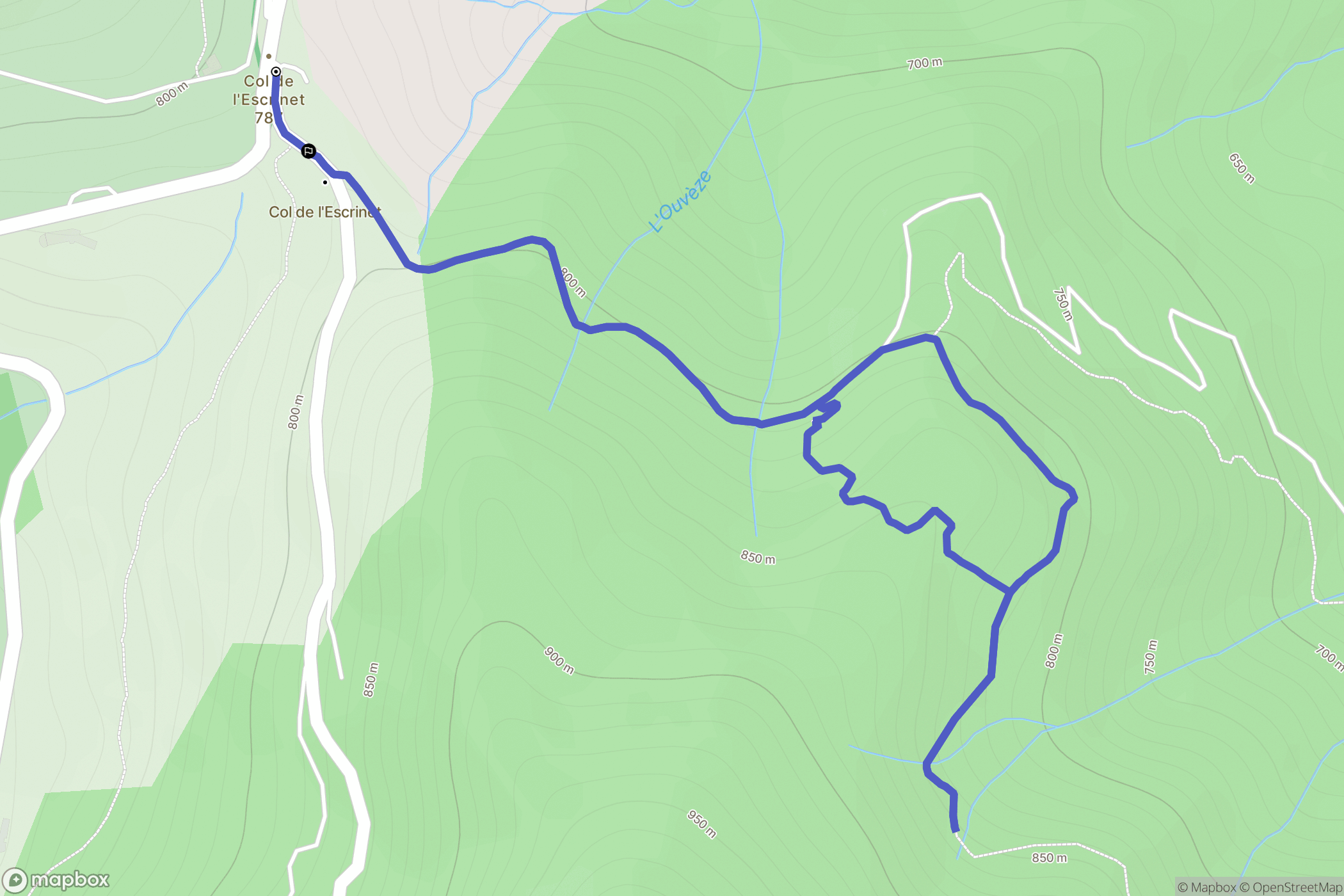 Saint-Étienne-de-Boulogne : carte du parcours de randonnée - France