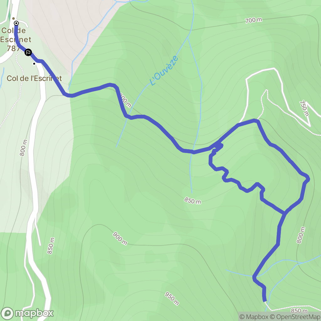 Saint-Étienne-de-Boulogne : carte du parcours de randonnée - France
