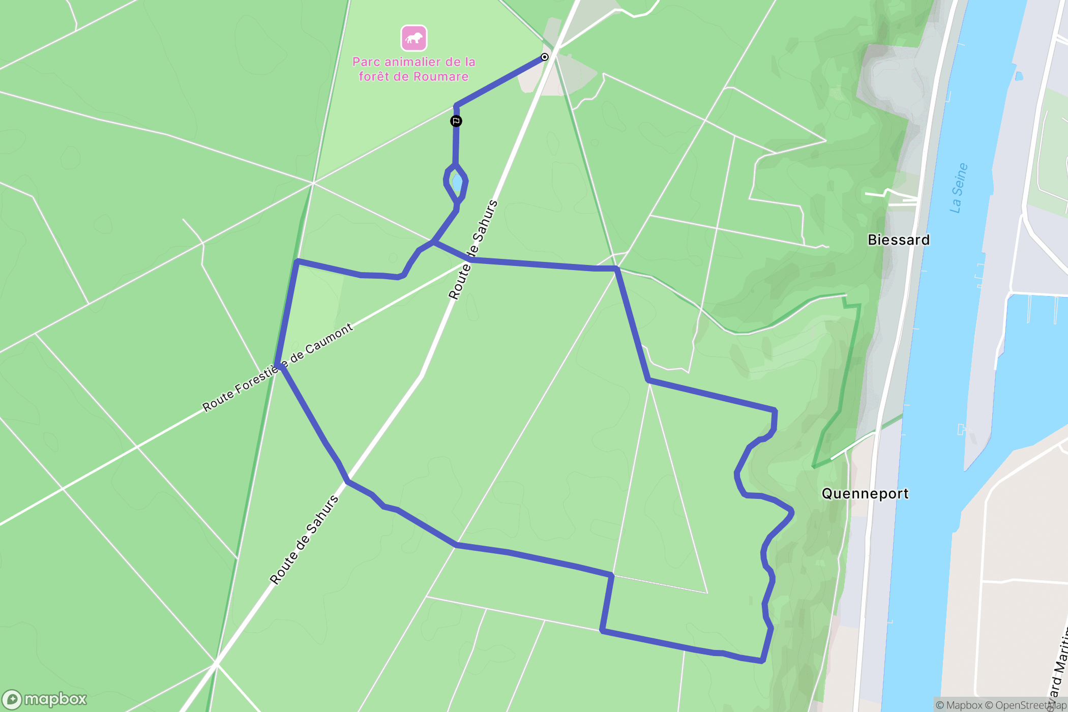 Val-de-la-Haye : carte du parcours de randonnée - France
