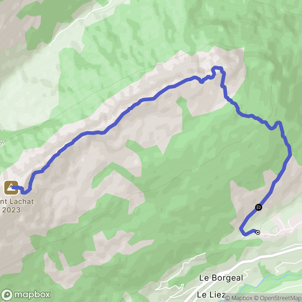 Saint-Jean-de-Sixt : carte du parcours de randonnée - France