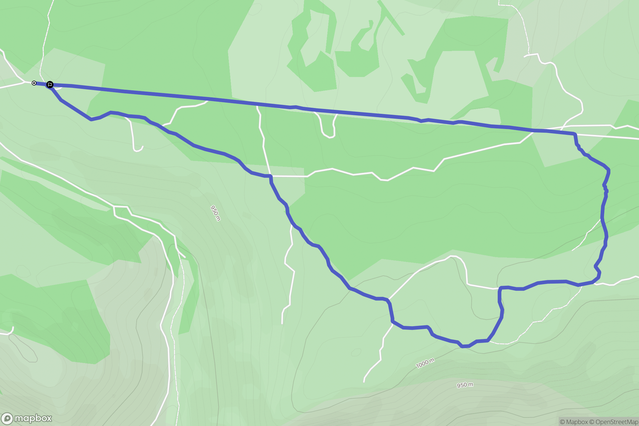 Bézaudun-les-Alpes : carte du parcours de randonnée - France