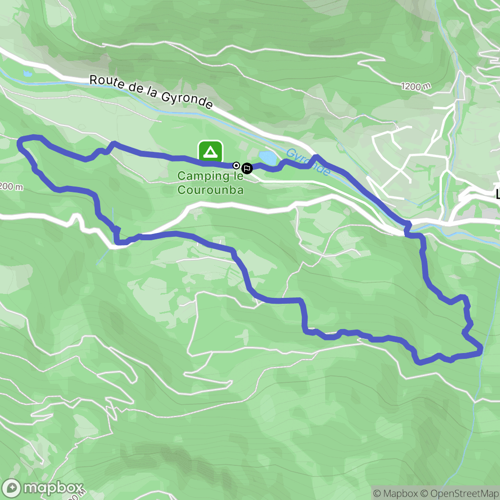 Les Vigneaux : carte du parcours de randonnée - France