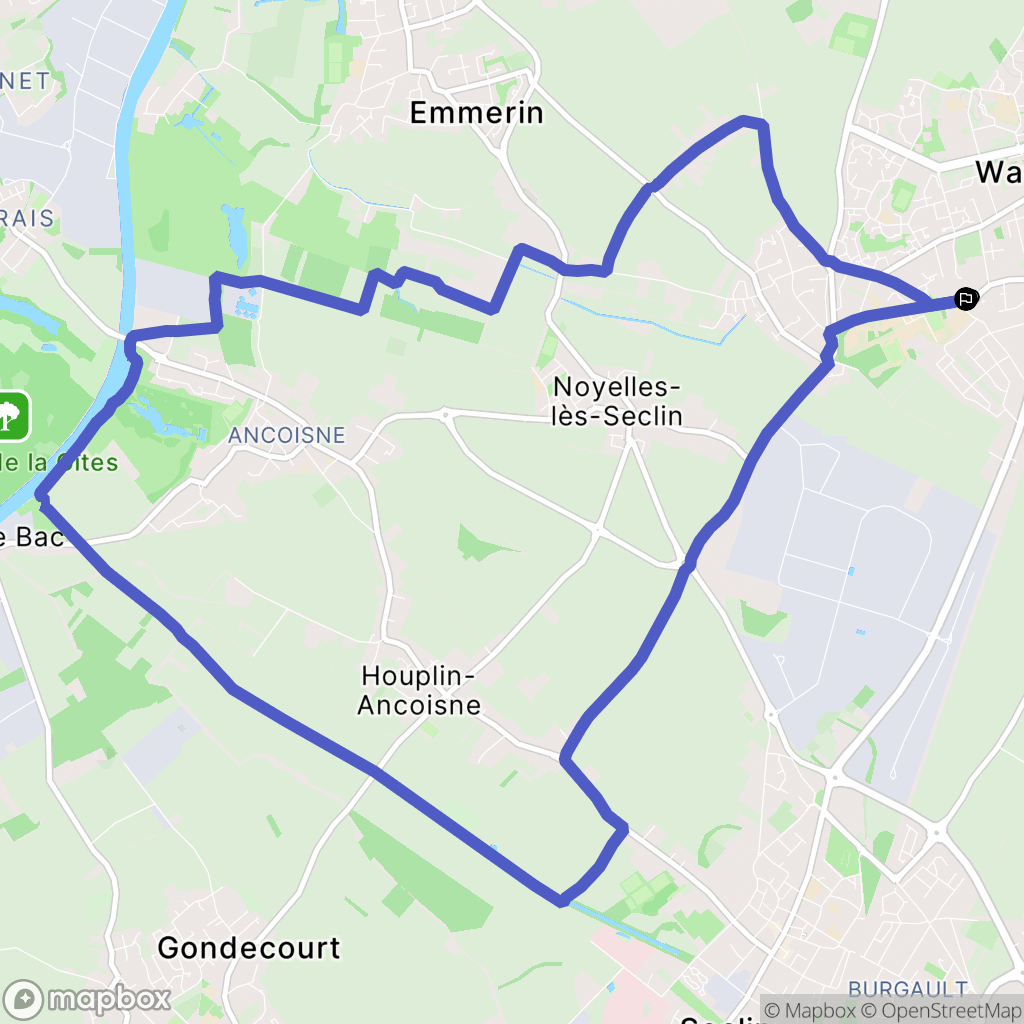Wattignies : carte du parcours de randonnée - France