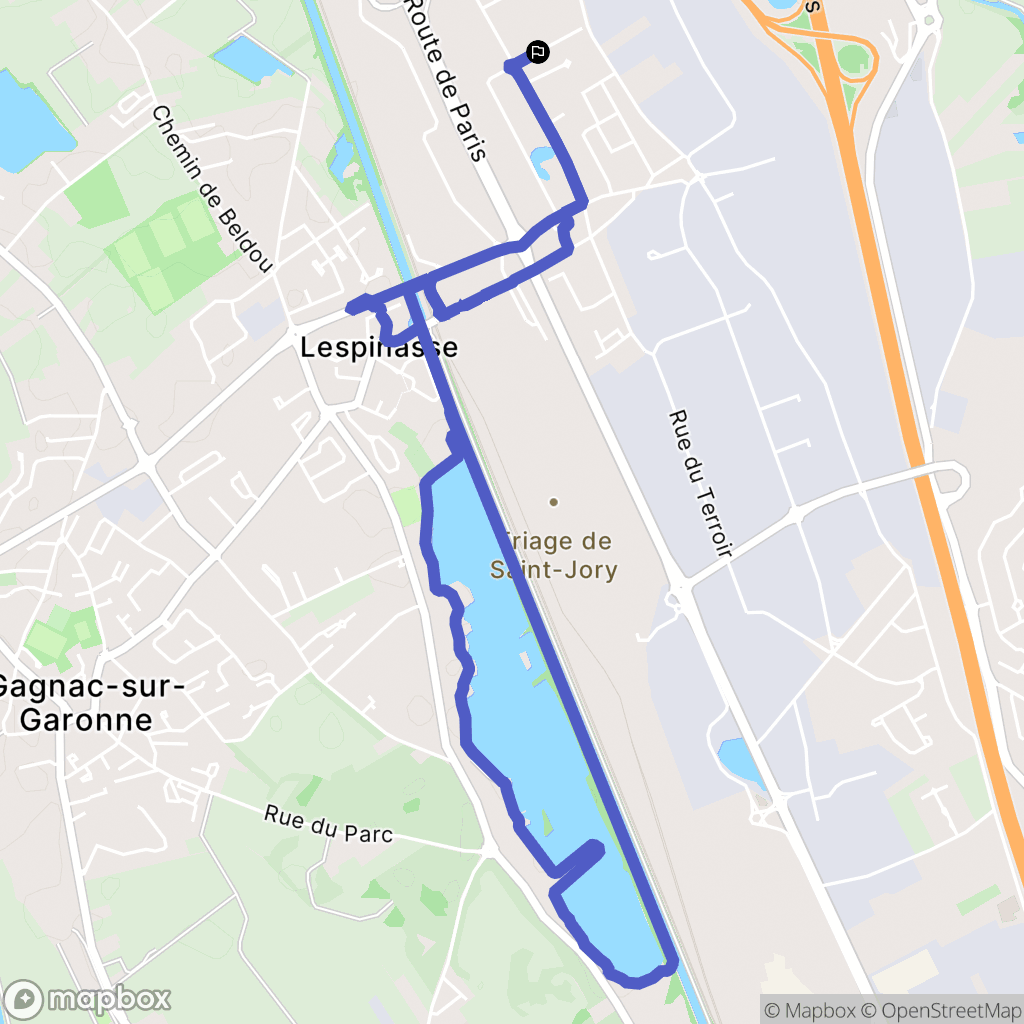 Lespinasse : carte du parcours de randonnée - France