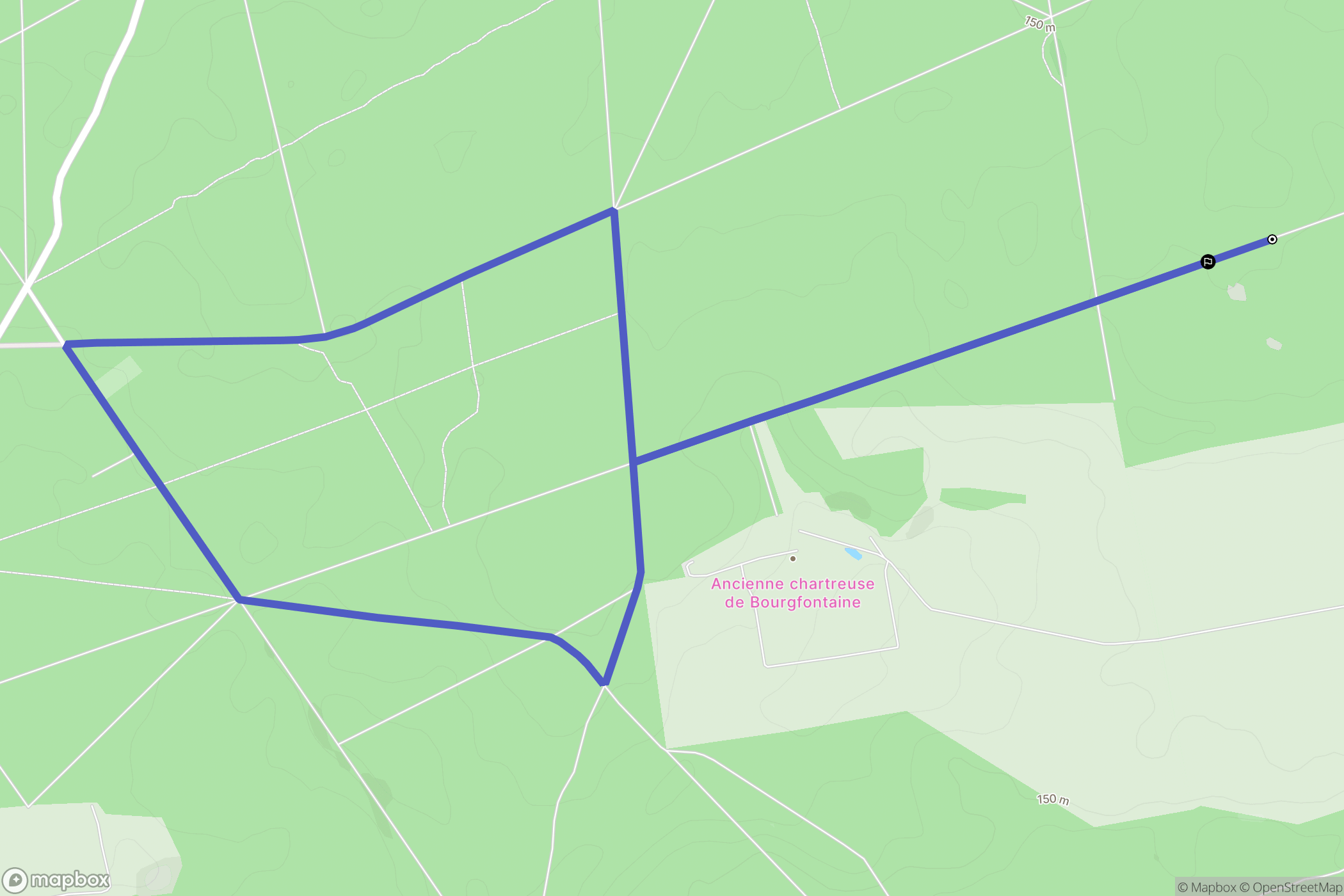 Villers-Cotterêts : carte du parcours de randonnée - France