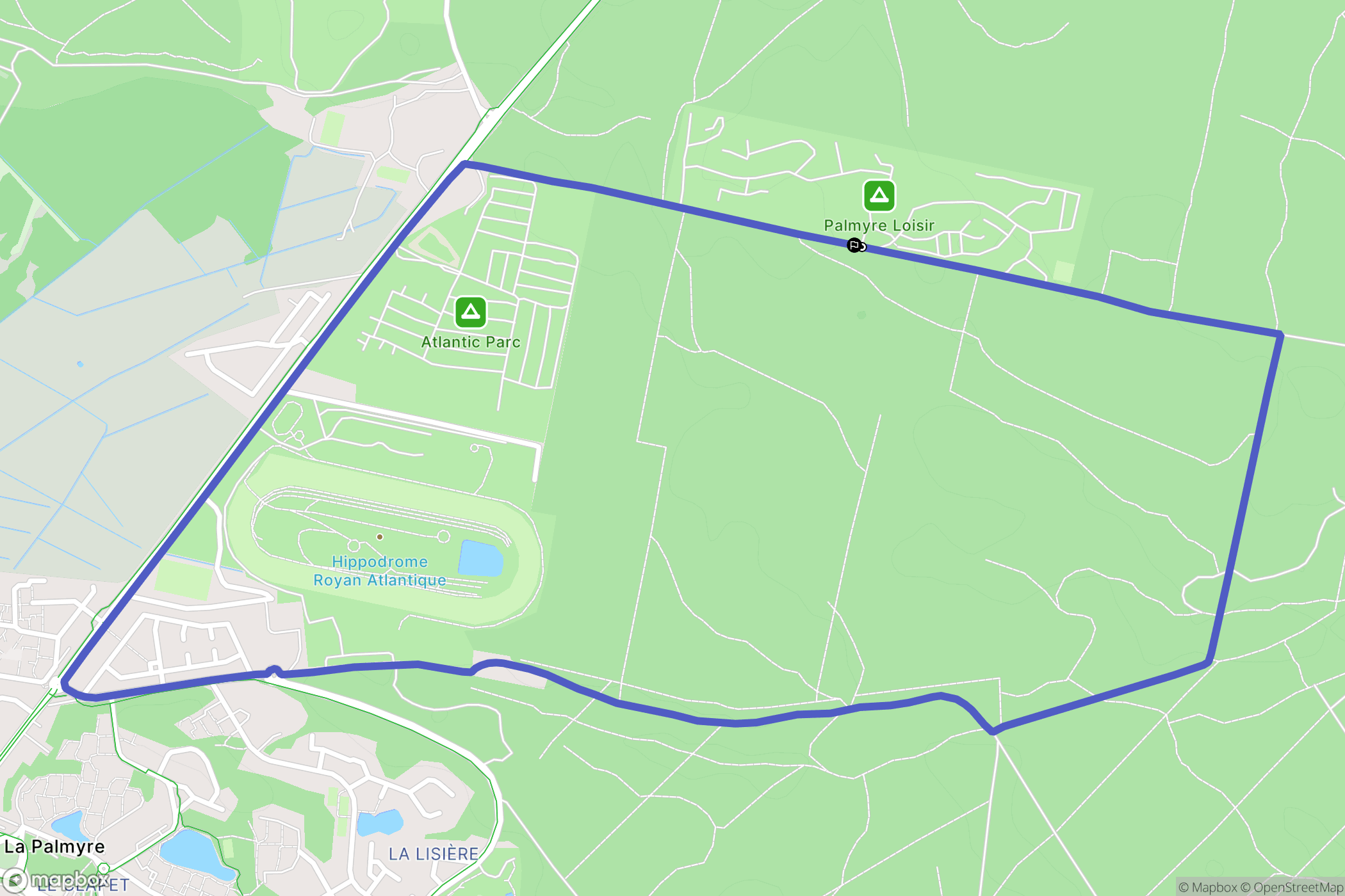 Les Mathes : carte du parcours de randonnée - France