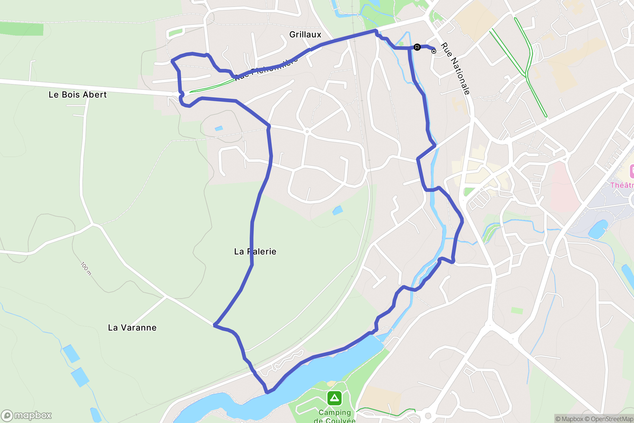 Chemillé-en-Anjou : carte du parcours de randonnée - France