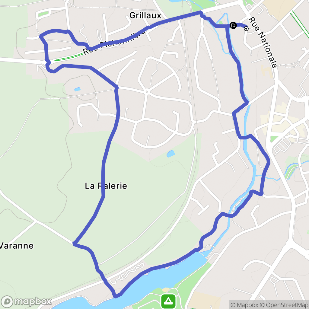 Chemillé-en-Anjou : carte du parcours de randonnée - France