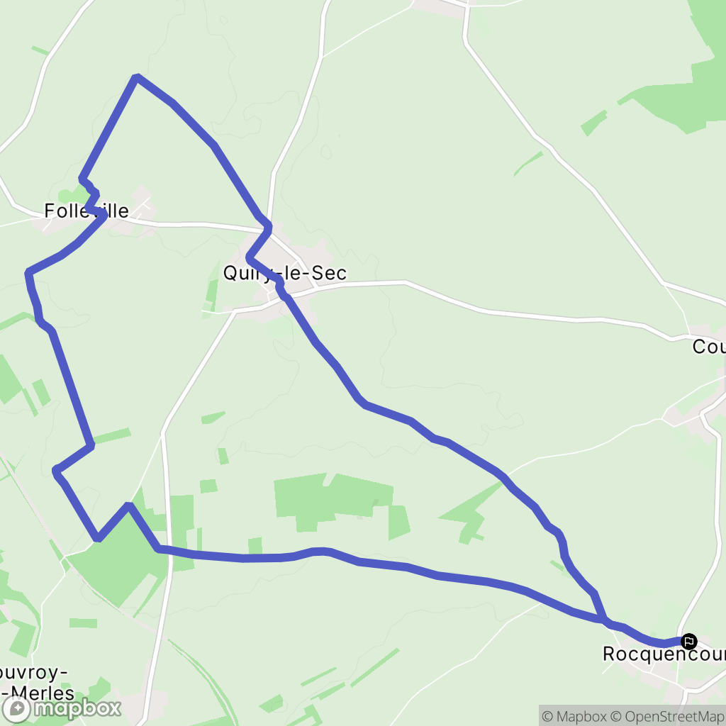 Rocquencourt : carte du parcours de randonnée - France