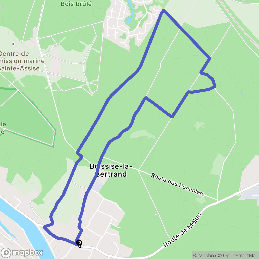 Boissise-la-Bertrand : carte du parcours de randonnée - France