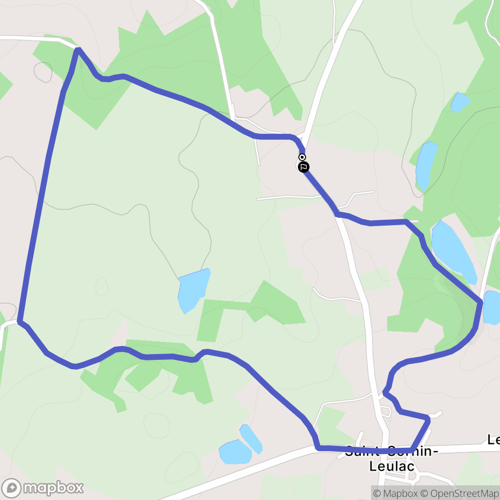 Saint-Sornin-Leulac : carte du parcours de randonnée - France