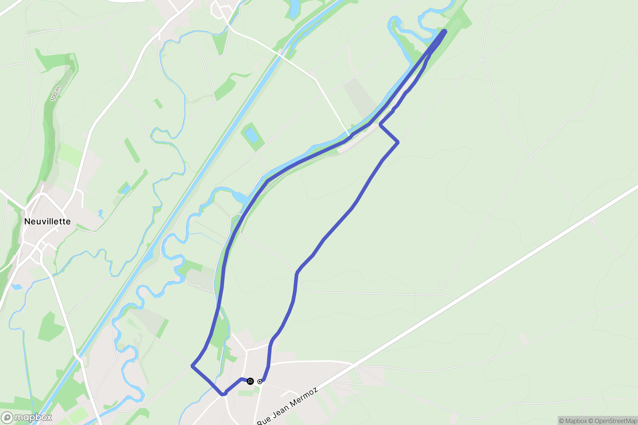 Mont-d'Origny : carte du parcours de randonnée - France