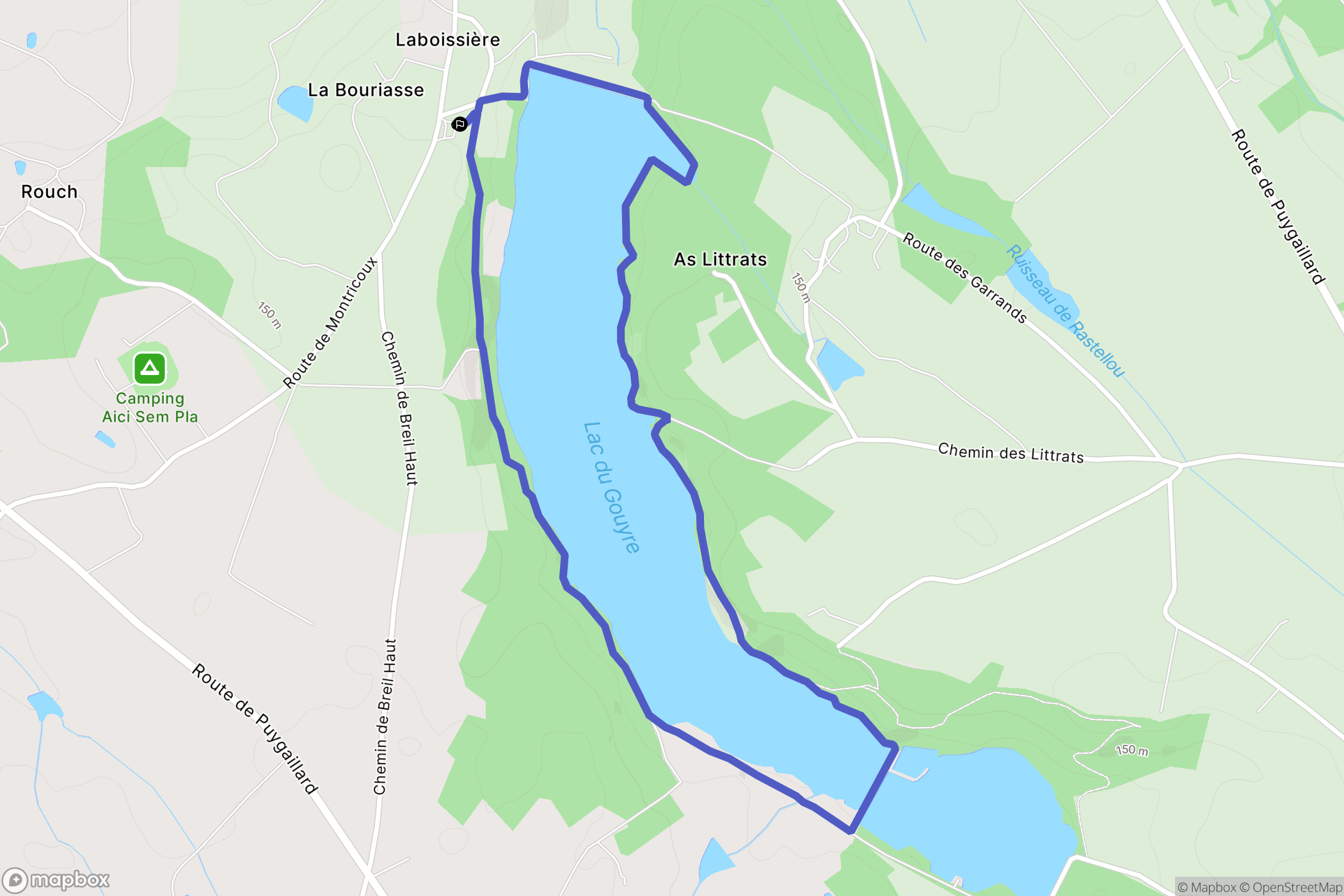 Vaïssac : carte du parcours de randonnée - France