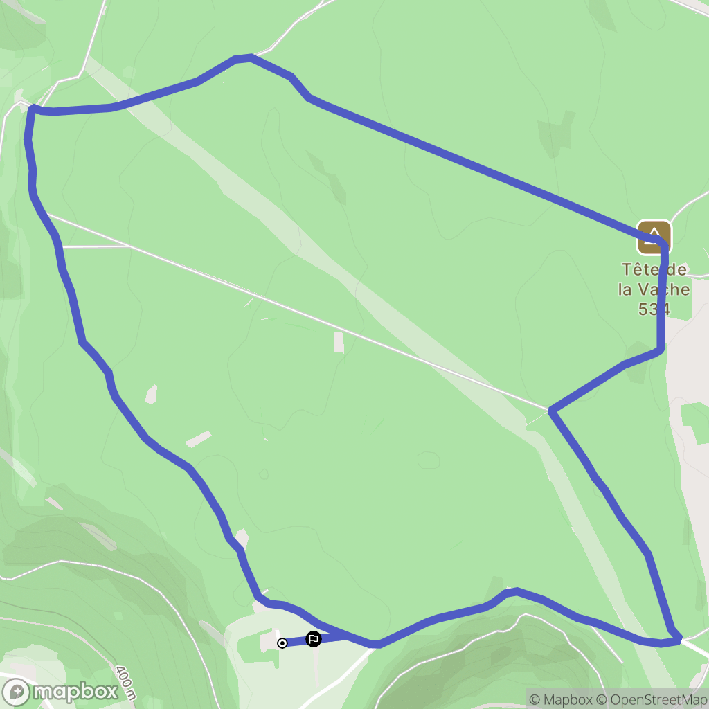 Briod : carte du parcours de randonnée - France