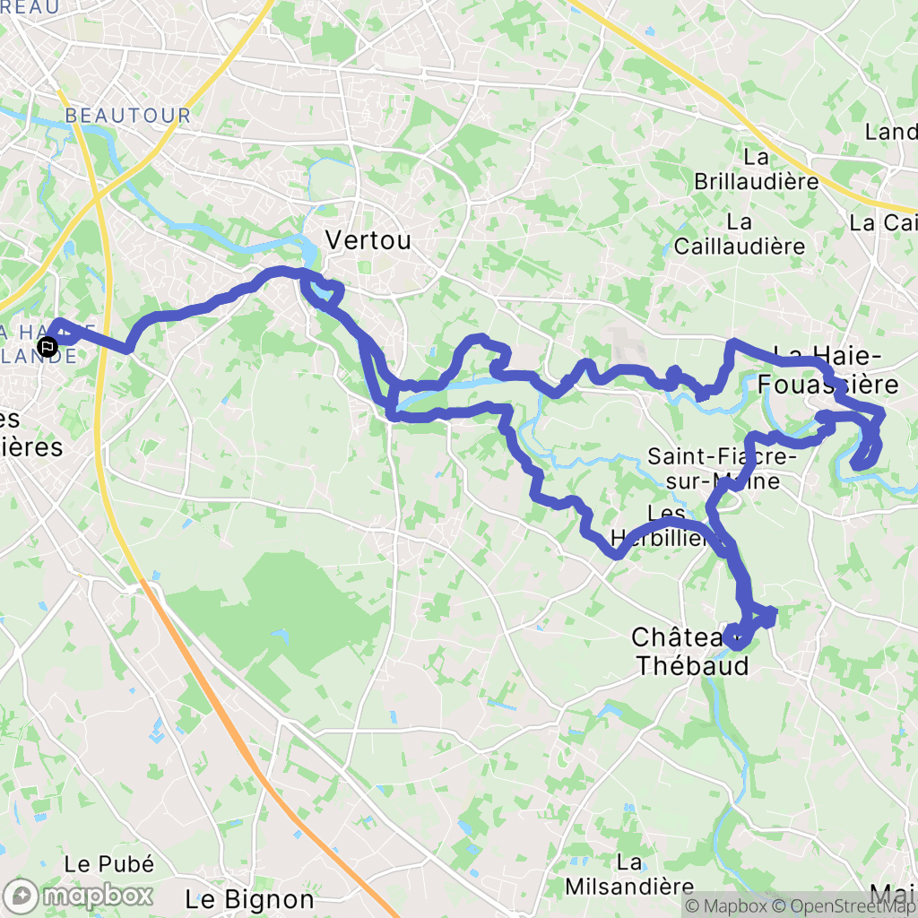Les Sorinières : carte du parcours de randonnée - France