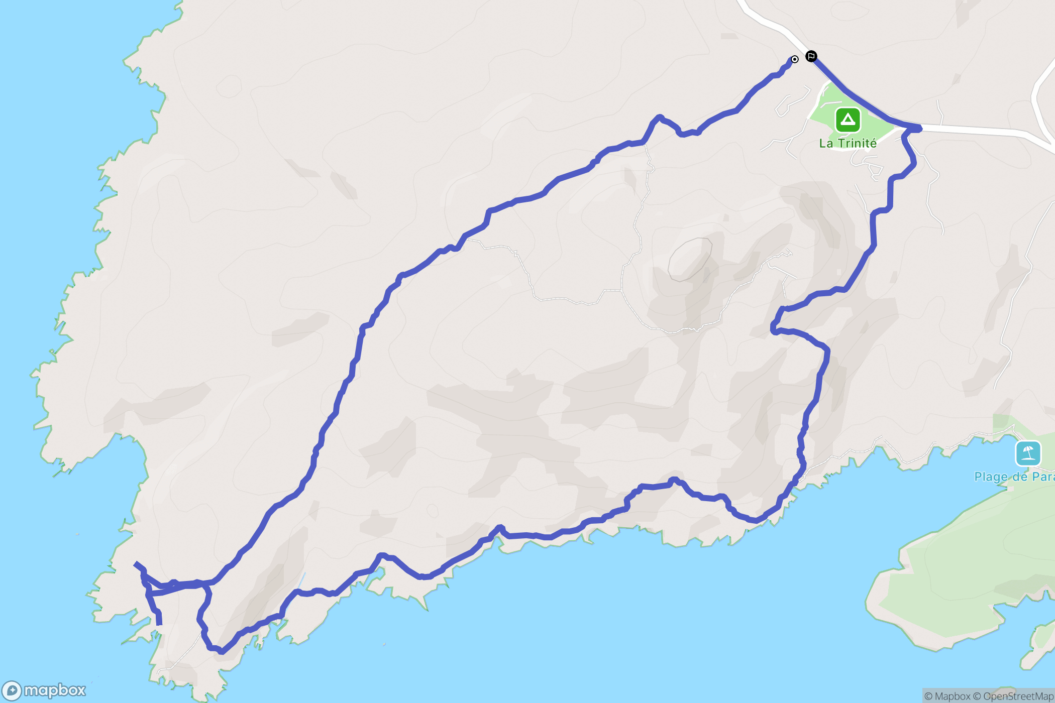 Bonifacio : carte du parcours de randonnée - France