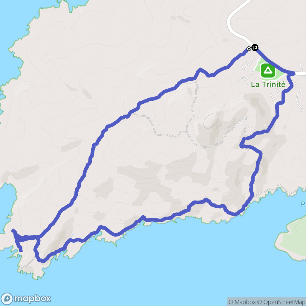 Bonifacio : carte du parcours de randonnée - France