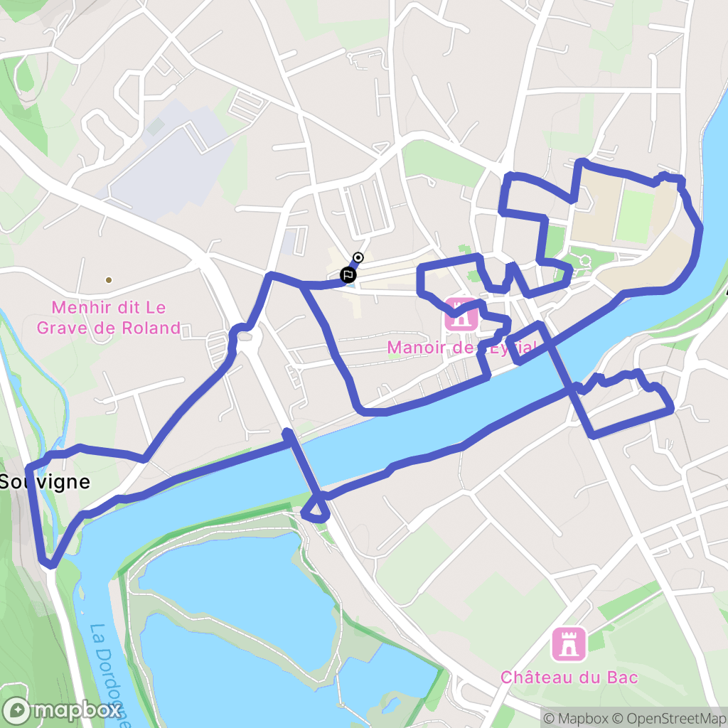 Argentat-sur-Dordogne : carte du parcours de randonnée - France