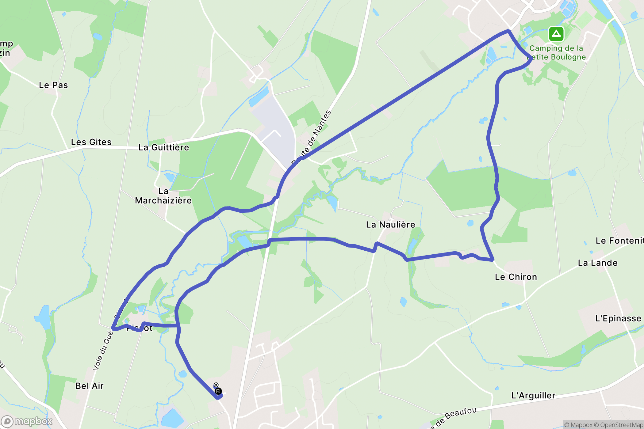 Palluau : carte du parcours de randonnée - France