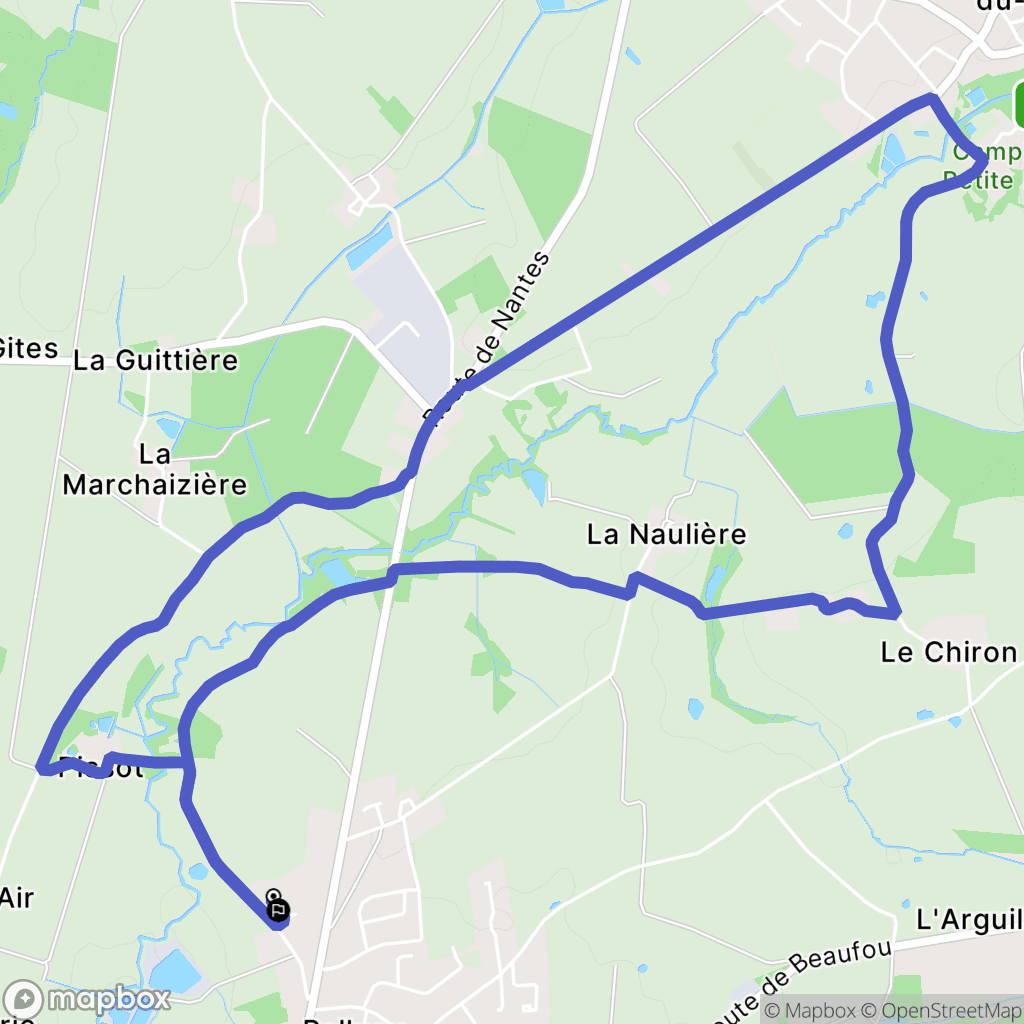 Palluau : carte du parcours de randonnée - France