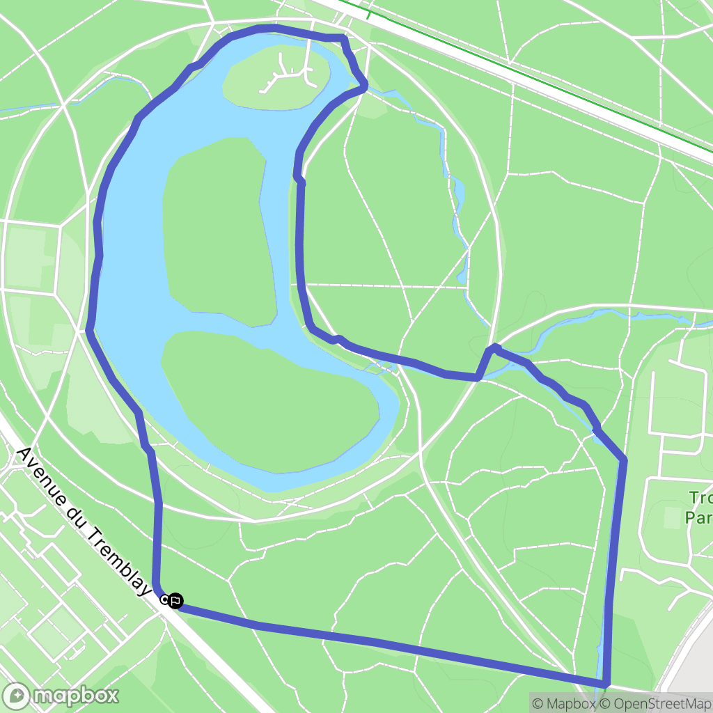 Paris : carte du parcours de randonnée - France