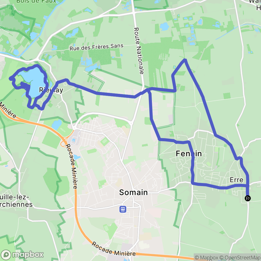 Hornaing : carte du parcours de randonnée - France