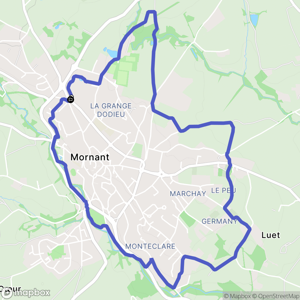 Mornant : carte du parcours de randonnée - France