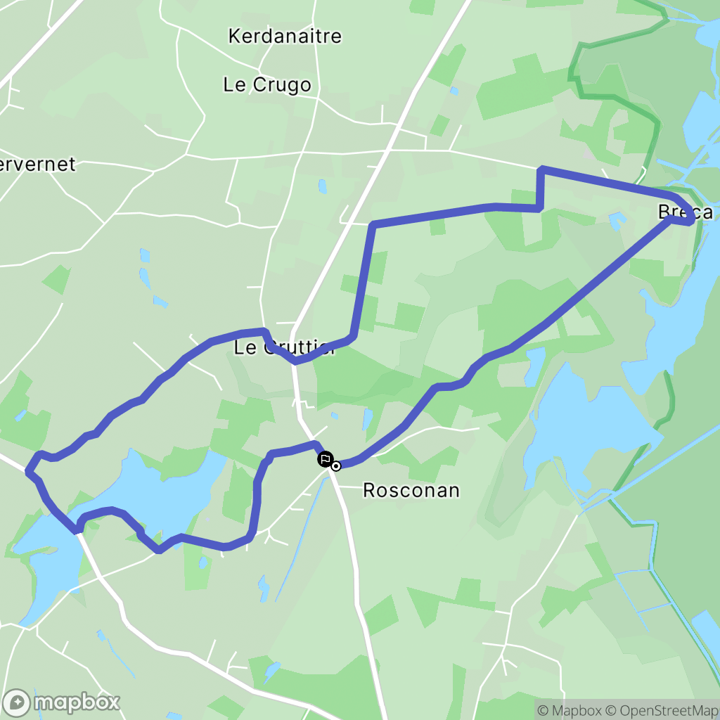 Guérande : carte du parcours de randonnée - France
