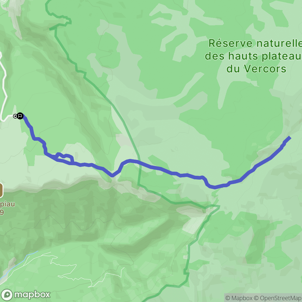 Saint-Agnan-en-Vercors : carte du parcours de randonnée - France