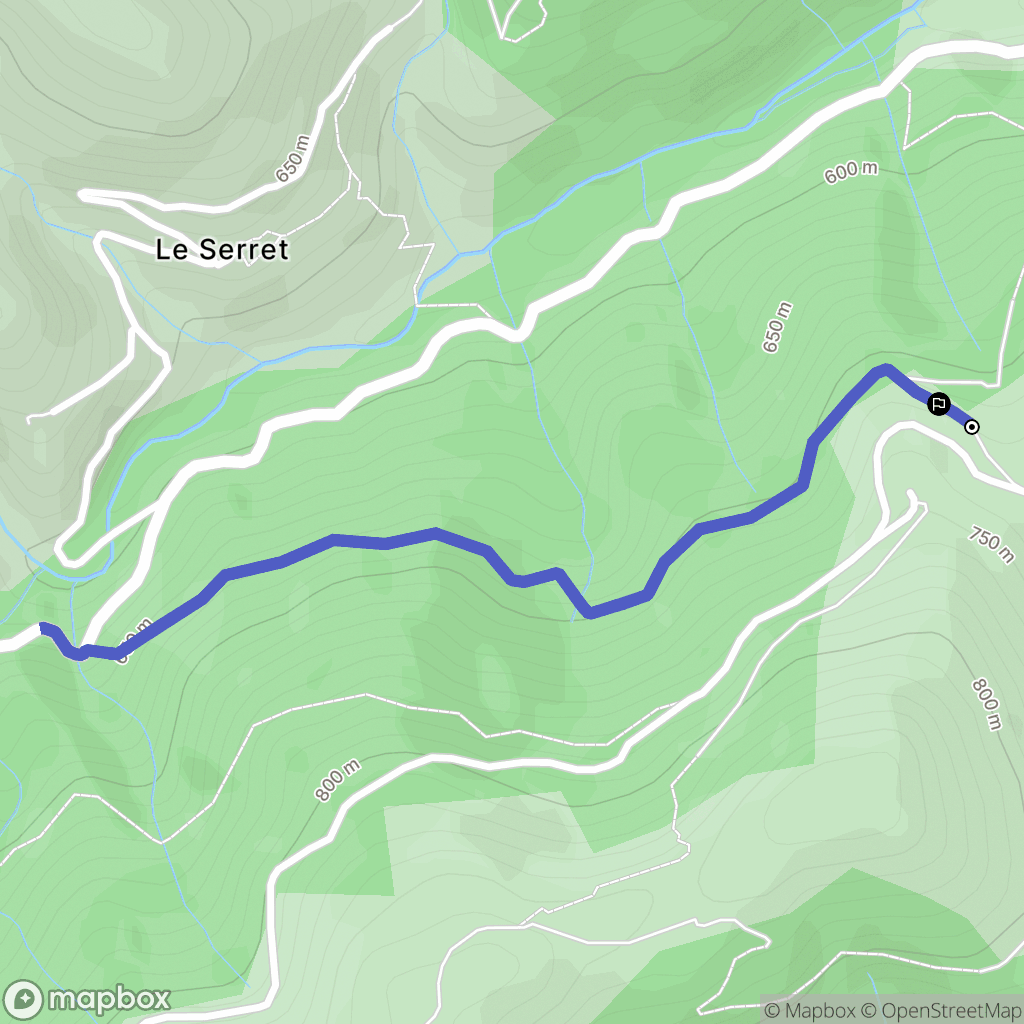 Saint-Julien-du-Gua : carte du parcours de randonnée - France