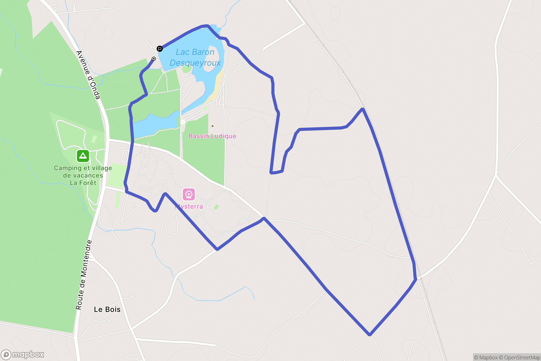 Montendre : carte du parcours de randonnée - France